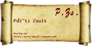 Póti Zsolt névjegykártya